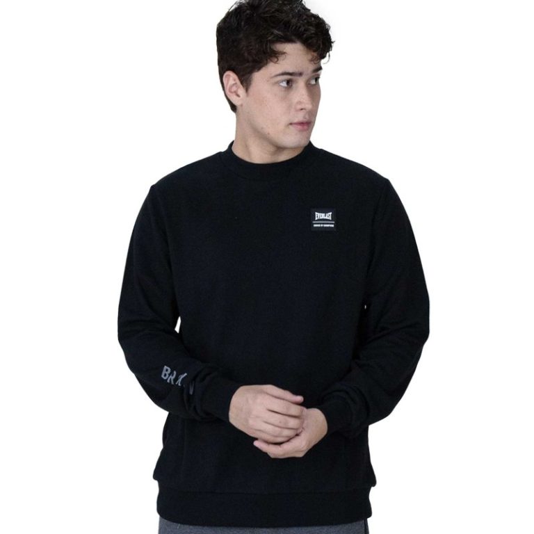 Everlast Sweat-Shirt Homme Iconique Maximisé Gris Clair Melangé