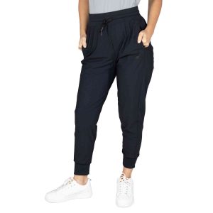 Pant Fem Poly/Elast Everlast Warp Zip BK - S