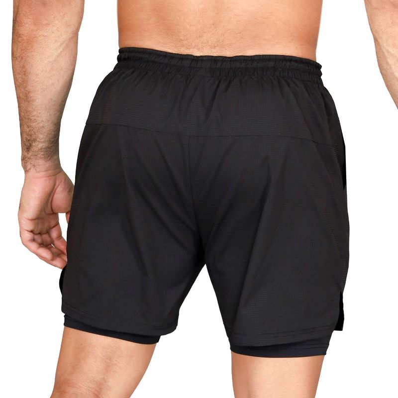 Short 2in1 Men Poly Everlast Track Ii 5" Bk M6 - Imagen 2