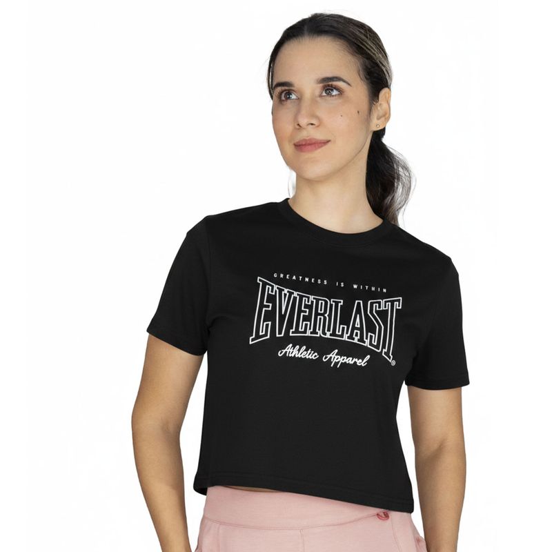 Crop Top Fem Evelast Greatness Bk W6
