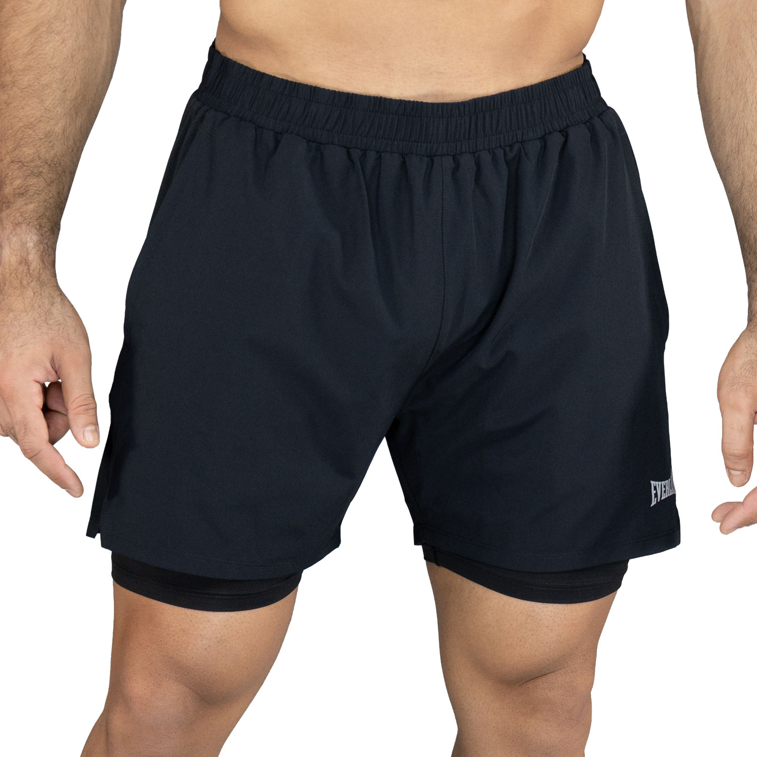 Short 2in1 Men Poly/Elast Everlast Stride 5" Bk