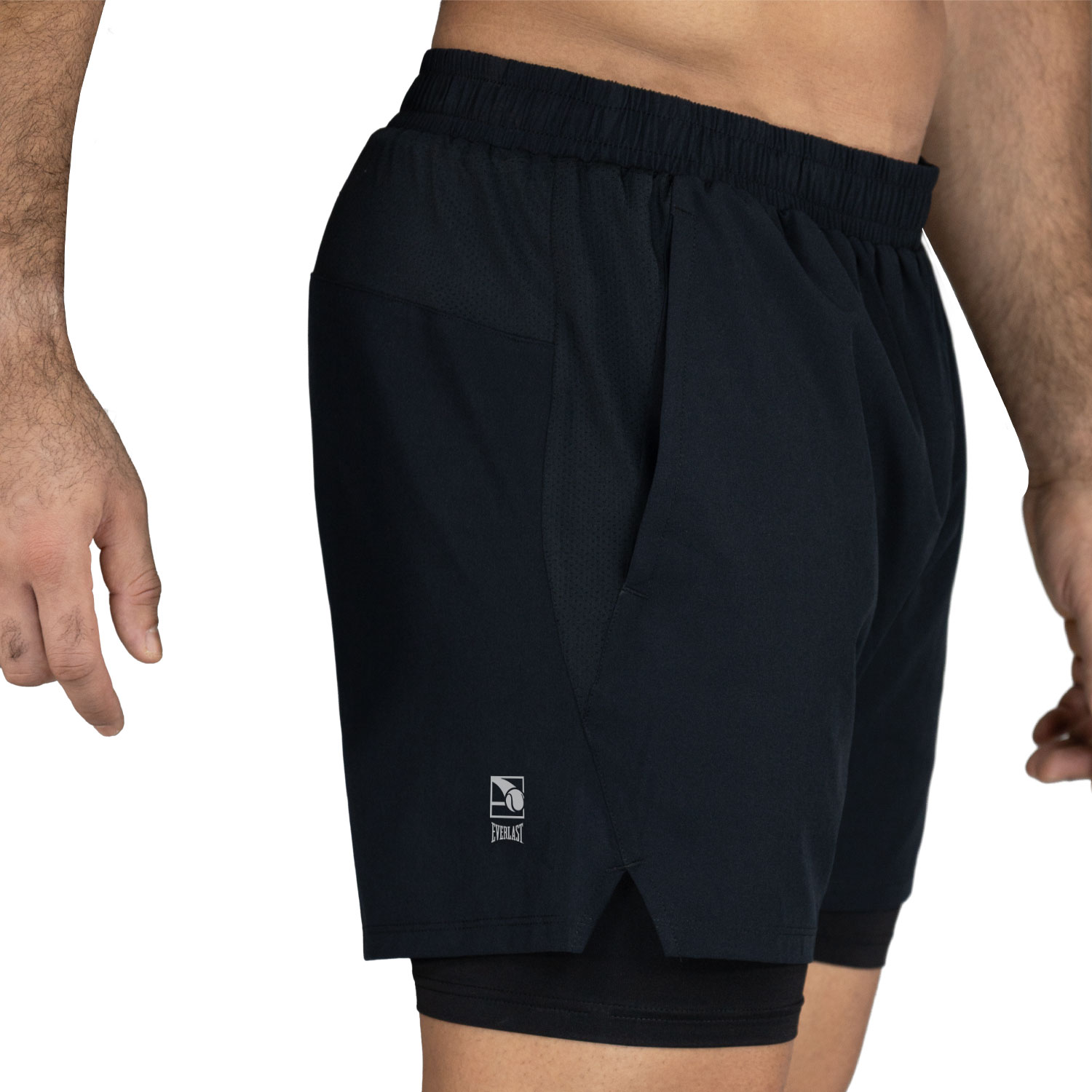 Short 2in1 Men Poly/Elast Everlast Stride 5" Bk - Imagen 4