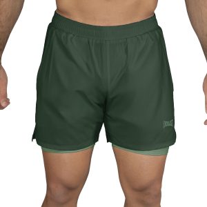 Short 2in1 Men Poly/Elast Everlast Stride 5" Gn - L