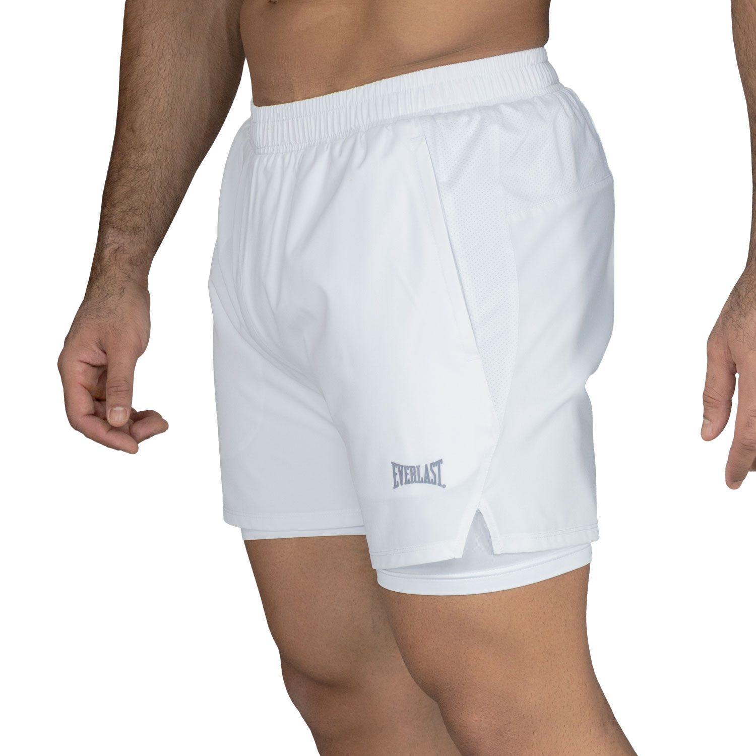 Short 2in1 Men Poly/Elast Everlast Stride 5" Wt - Imagen 2
