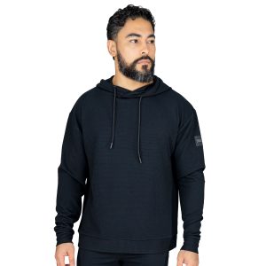 Hoddie Men Everlast Waffle Bk - L