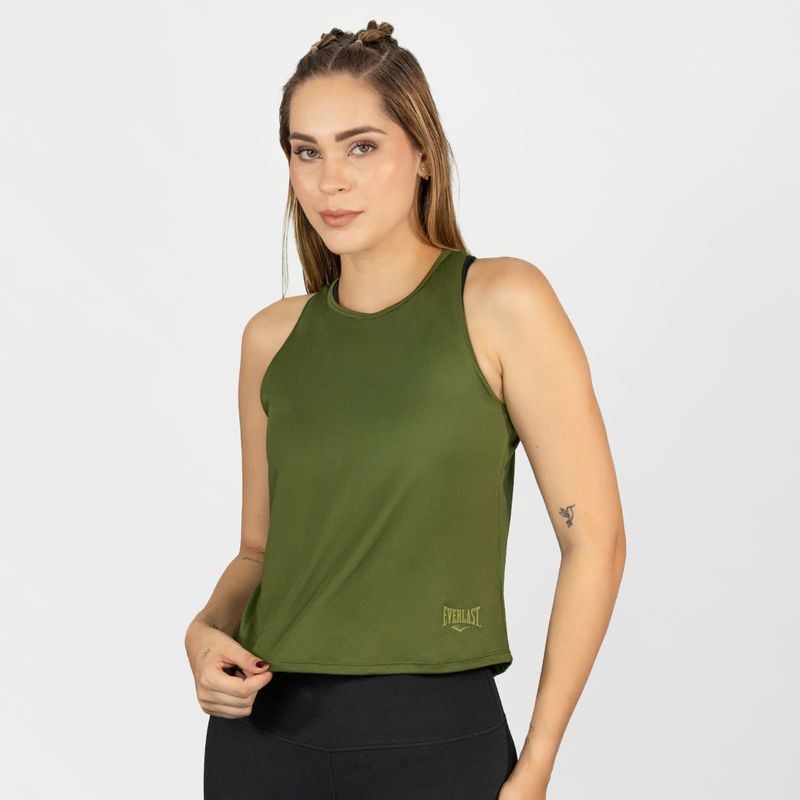 Tank Fem Poly/Elast Everlast Moss Gn