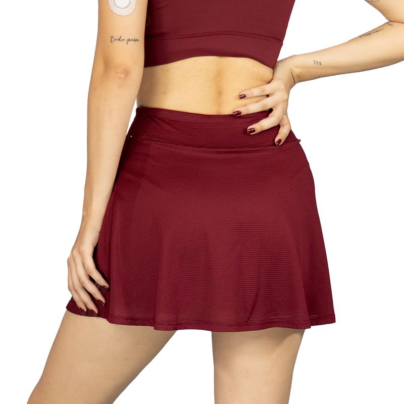 Skort Fem Poly/Spx Everlast Rally Wine - Imagen 2